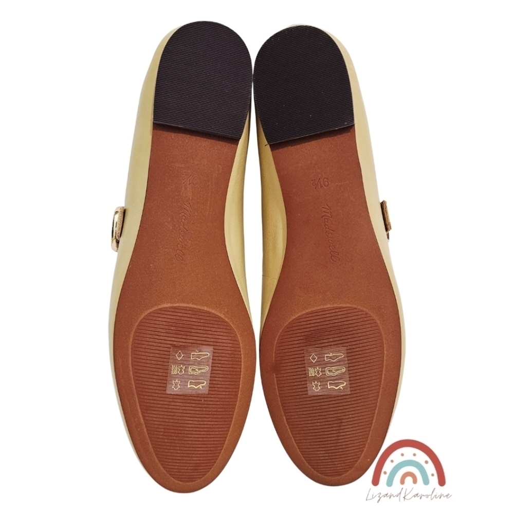 New! Madewell The Remy Mary Jane Leather Ballet Flats in Yellow Clay - Picture 12 of 14